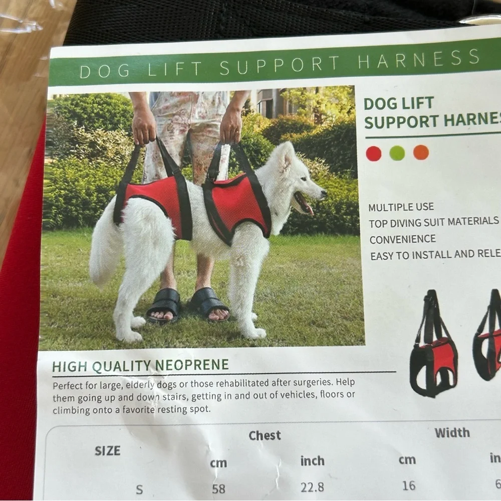 Dog Lift Support Harness - Size Small